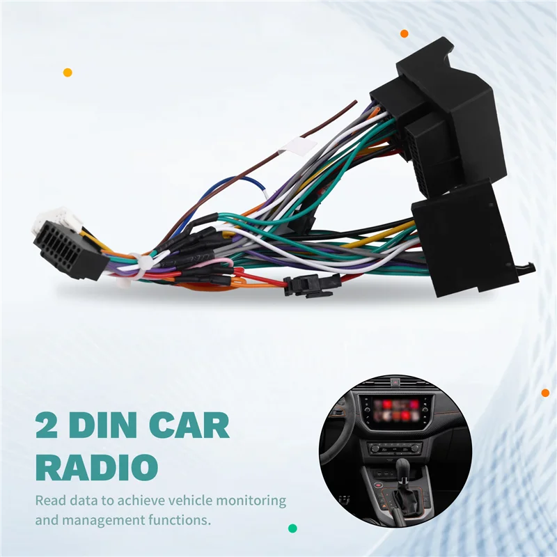 AS57-2 Din Android Car Radio Canbus Decoder Wiring Harness Adapter For Seat Leon/Ibiza Arona/Ateca Altea/Toledo 2004-2020