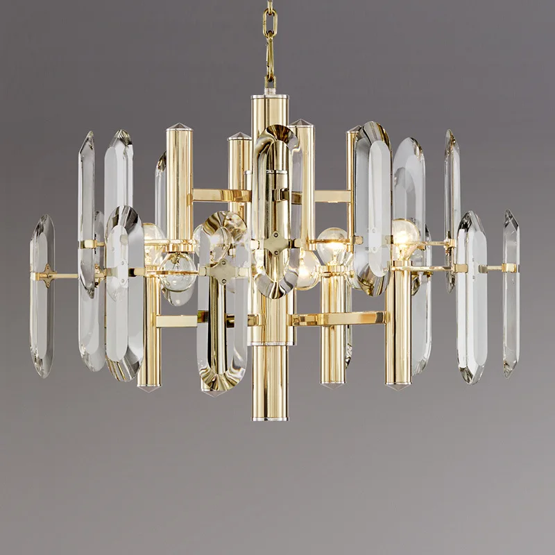 

Brief design crystal chandeliers modern LED light Gold kristal r living room dinning room kroonluchte hanglamp