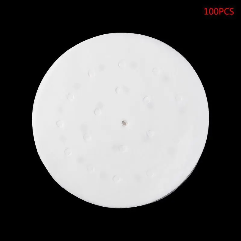 100Pcs Round Baking Paper Steamed Paper Oven Barbecue Steamed Bun Paper Steamer Drawer Paper Non-sticky Oil-proof