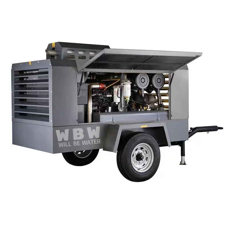 

high quality cummins engine 425cfm 12bar screw air compressor