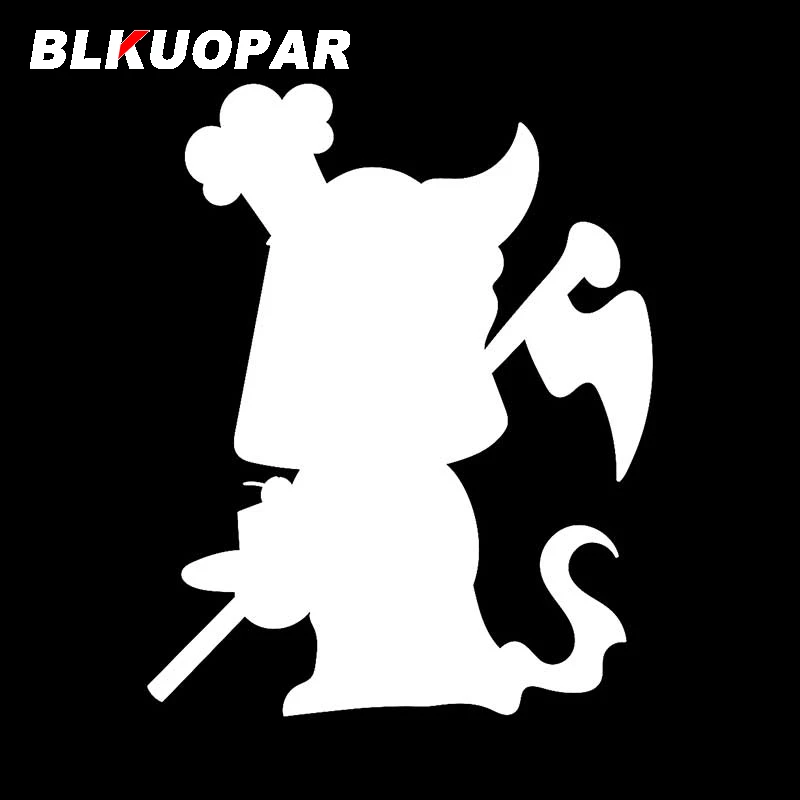 BLKUOPAR لـ Ghost Angel Death Halloween يجلب كعكة حلوة ملصقات السيارات الإبداعية واقية من الشمس الشارات يموت قطع السيارة الفينيل سيارة التفاف