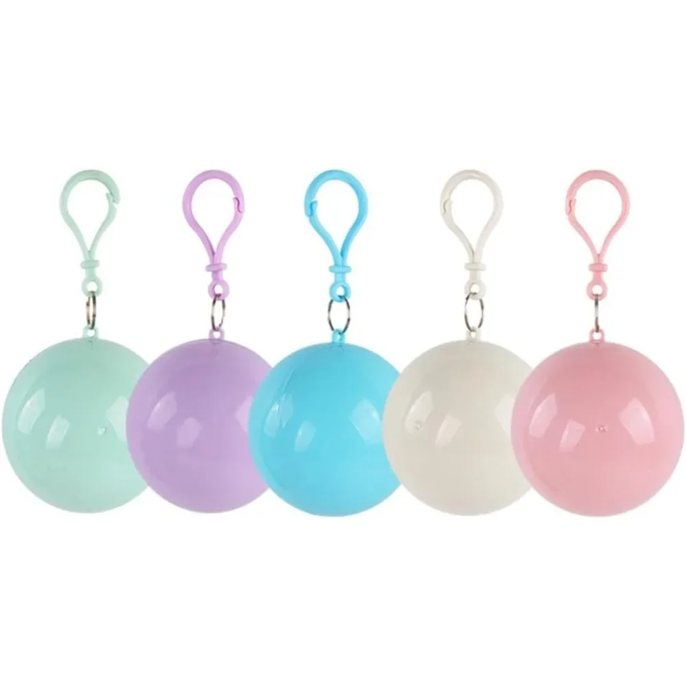 

5 Pack Portable Disposable Emergency Rain Ponchos in a Ball Waterproof Raincoats for Traveling, Camping, Outdoor Sports