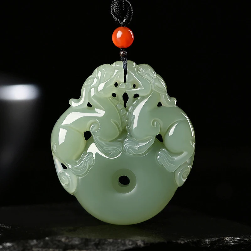 

Нефритовый кулон-подвеска Pixiu Green Peace для мужчин и женщин из Хэтяня