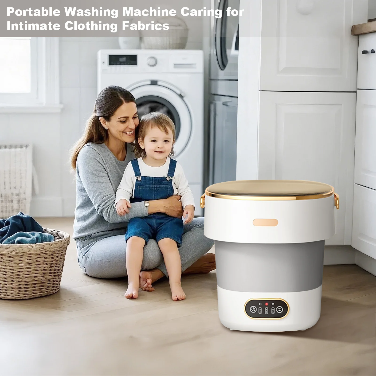 Portable Washing Machine With Spin Dryer, Fully Automatic 13L Folding Washing Machine With 3 Cleaning Modes For Cleaning