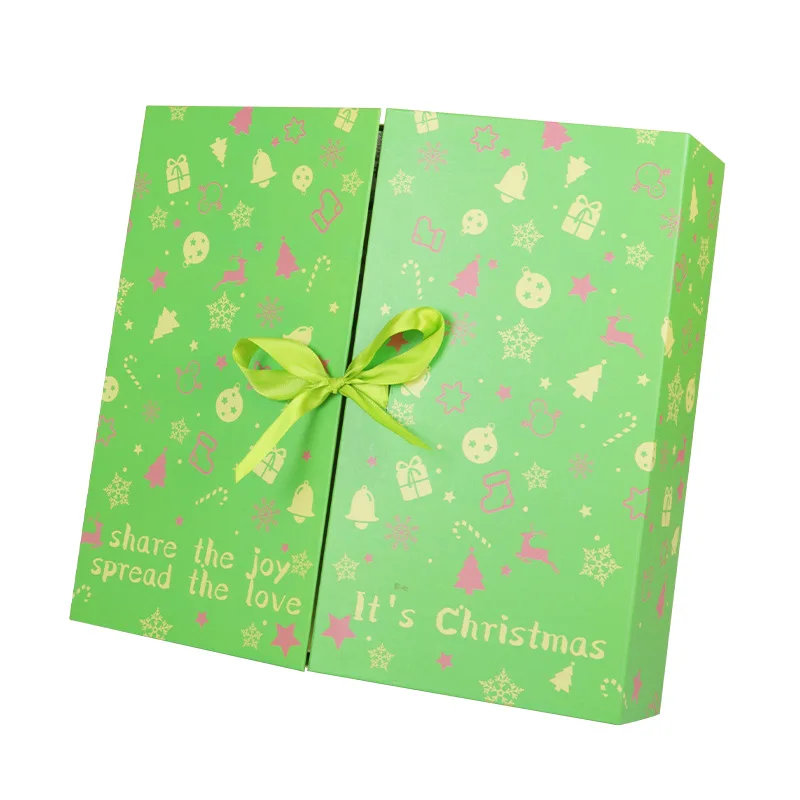 Custom. Countdown Calendar Box-Border Ribbon Box Double Open in Stoc