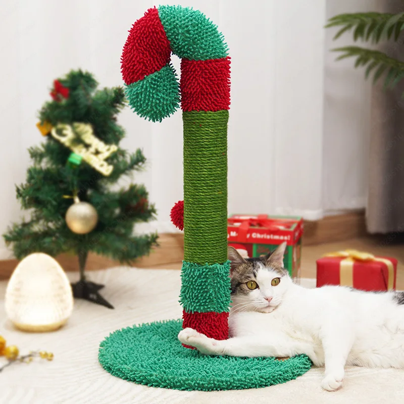 Cat Scraping Column Christmas Style Lollipop Appearance Hot Sale Formaldehyde-free Material