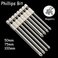 Phillips Screwdriver Bit Set Magnetic 50mm 75mm 100mm 1/4\