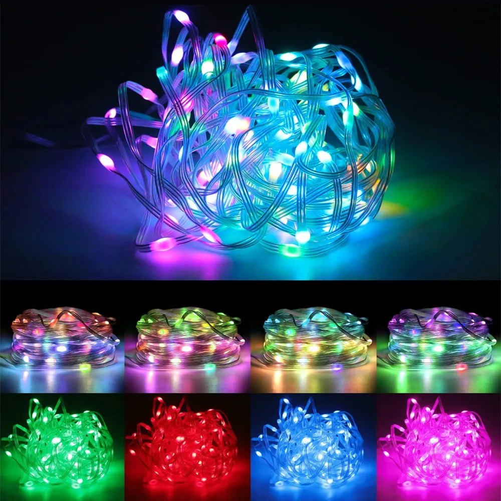 USB LED Light Strip com controle de ponto inteligente, decoração interior, RGB ilusão, pode DIY, fio de couro