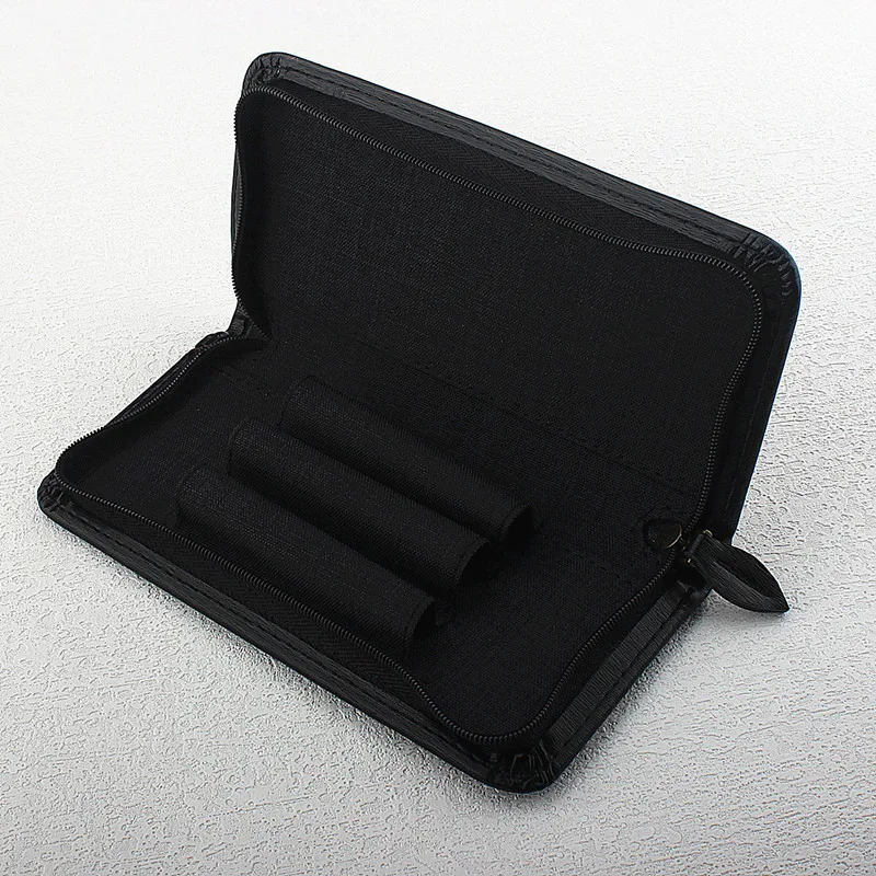 Imagem -06 - Estojo de Lápis de Couro Impermeável Suporte de Caneta Bolsa de Exibição Armazenamento com Zíper Caneta-tinteiro Slots Divididos