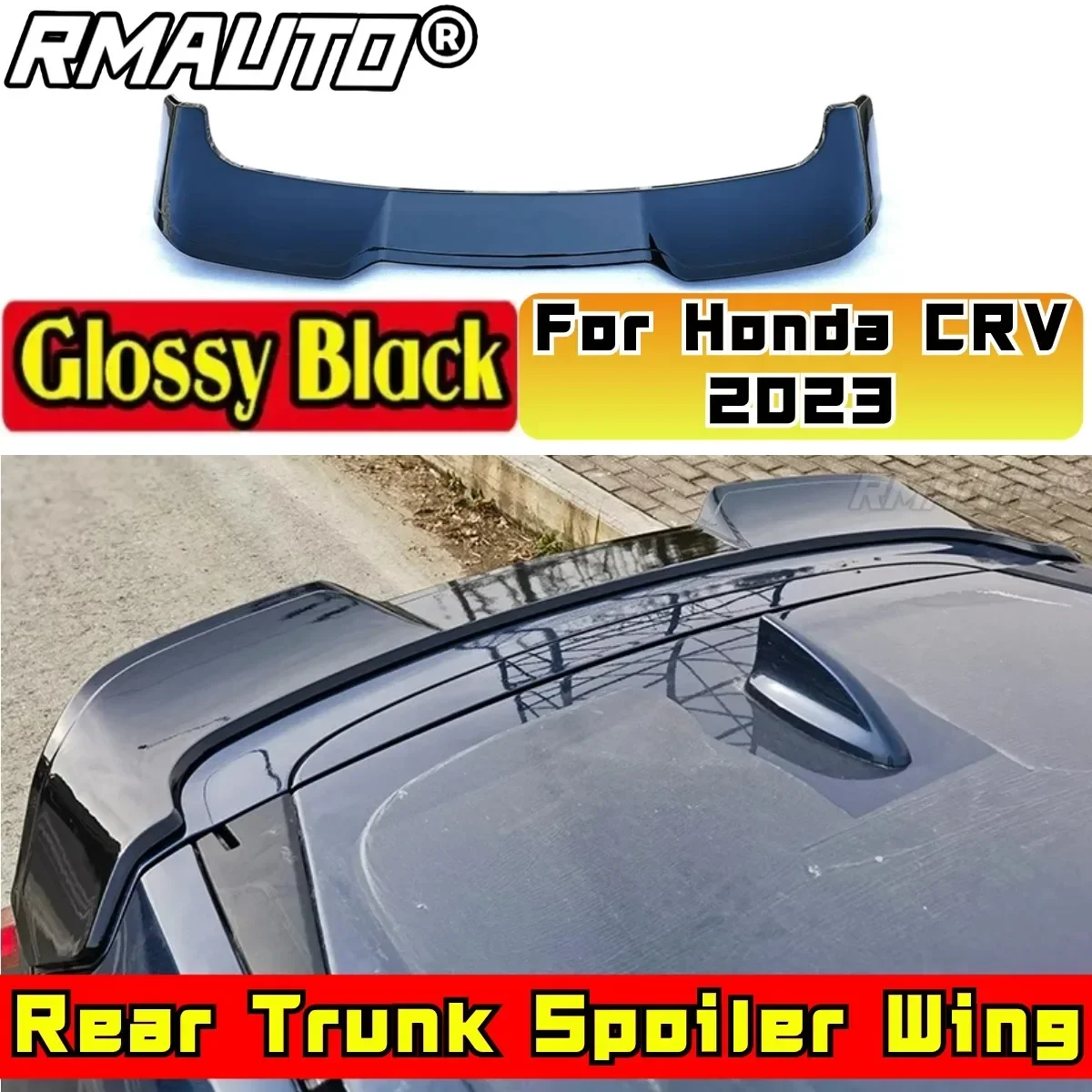 

For Honda CRV 2023 2024 Rear Spoiler Wing Body Kit ABS Plastic Car Rear Roof Spoiler Car Accessories Rear Roof Spoiler Body Kit