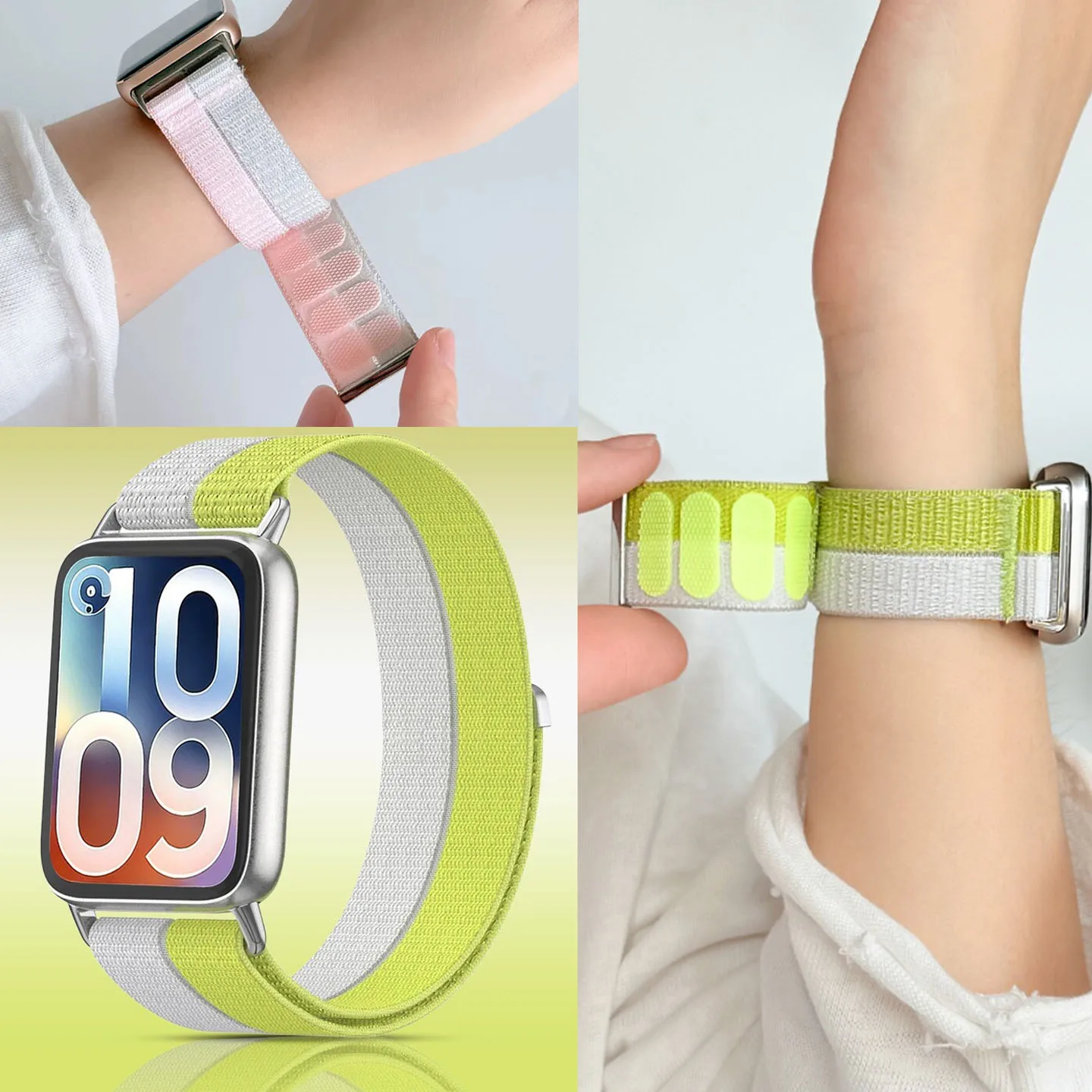 Sport Nylon-Schlaufe für Xiaomi Mi Band 10Pro 9Pro 8Pro, geflochtenes, atmungsaktives Armband, Ersatzband für Redmi Watch 4 5 6