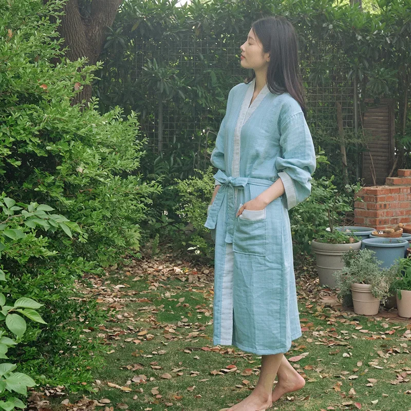 women-bathrobe-pure-cotton-4-layers-of-gauze-shower-robe-solid-color-absorb-water-long-sleeve-bathrobe-pyjamas-wrapped-towel