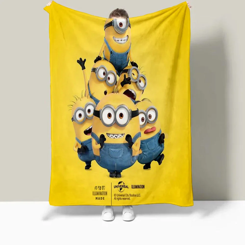 Despicable Me Minions Children Soft Quilt Thicken Plush Nap Blanket Nap,travel,work,living Room,bedroom,Picnics,Blankets,Gift