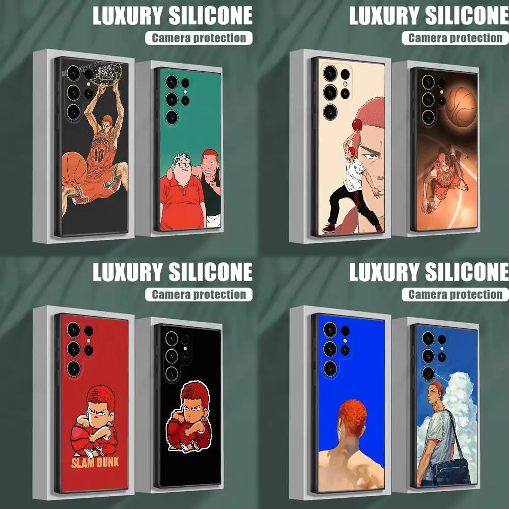 

S-Sakuragi-Hanamichi comics Phone Case For Samsung S25,S24,S23,S22,S21,S20,S10,Ultra,Plus,Lite,FE,Soft Silicone Black Cover