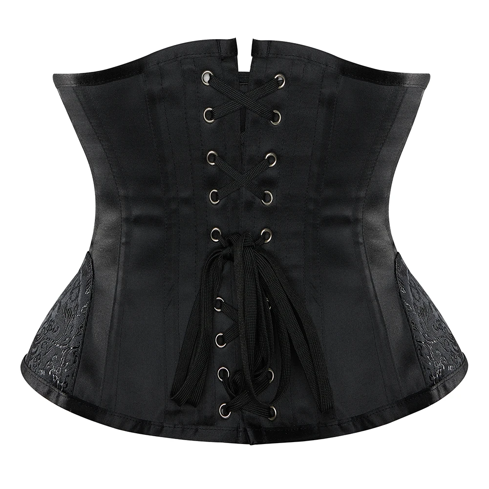 5 Buttons Vintage Underbust Corset Women Waist Cinchers 14 Steel Boned Bustiers Short Corsets Back Support Slender Waist Sheaths