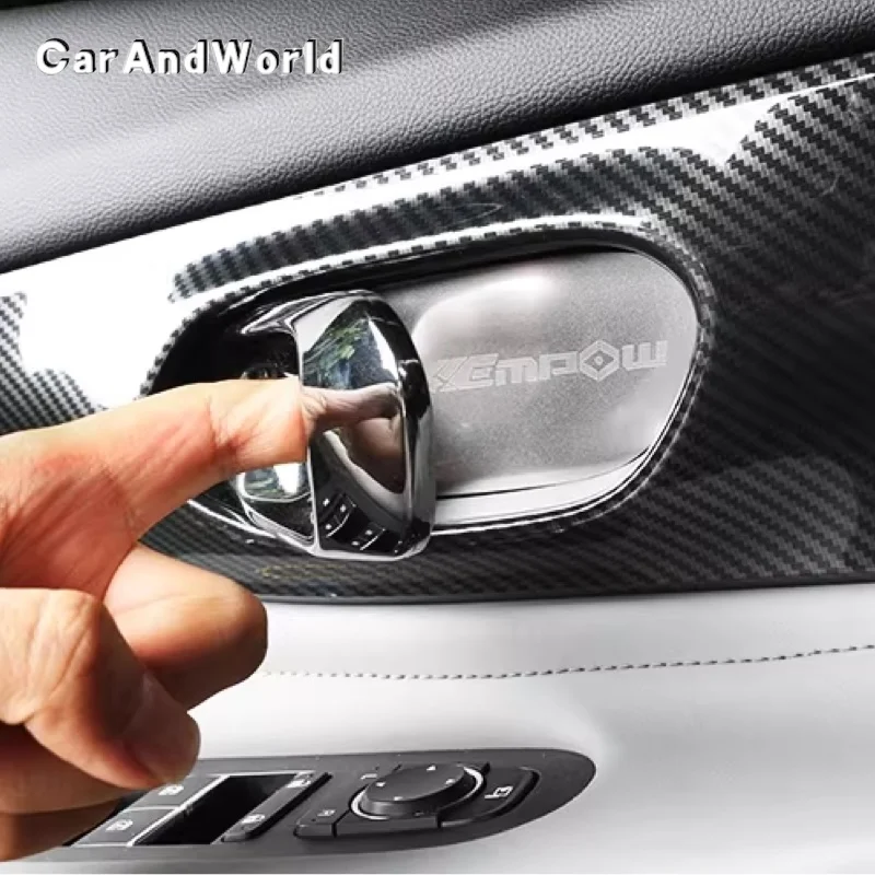 Cubiertas Decorativas de Acero Inoxidable para Manijas de Puerta Interiores de GAC Empow 2022-2025 / Dodge Attitude 2024-2025, Accesorios Adhesivos para Auto