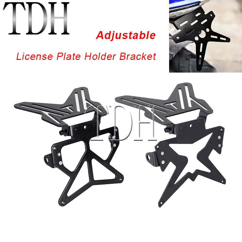 

License Plate Frame Holder Bracket w/ Turn Signal Mounting Universal Tail Tidy Fender Eliminator Frame Motorcycle Accessories