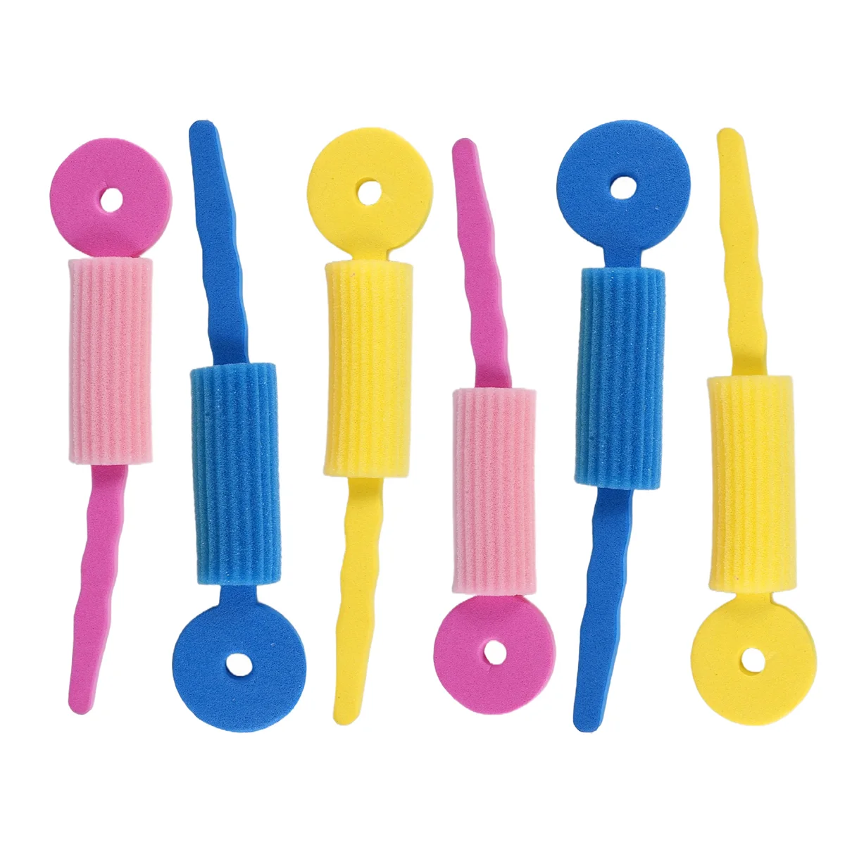 AT77 6 PCS Hair Care Foam Rollers Magic Sponge Soft Hair Curler Hair Styling Hair Roll Rollers DIY Tools for Women