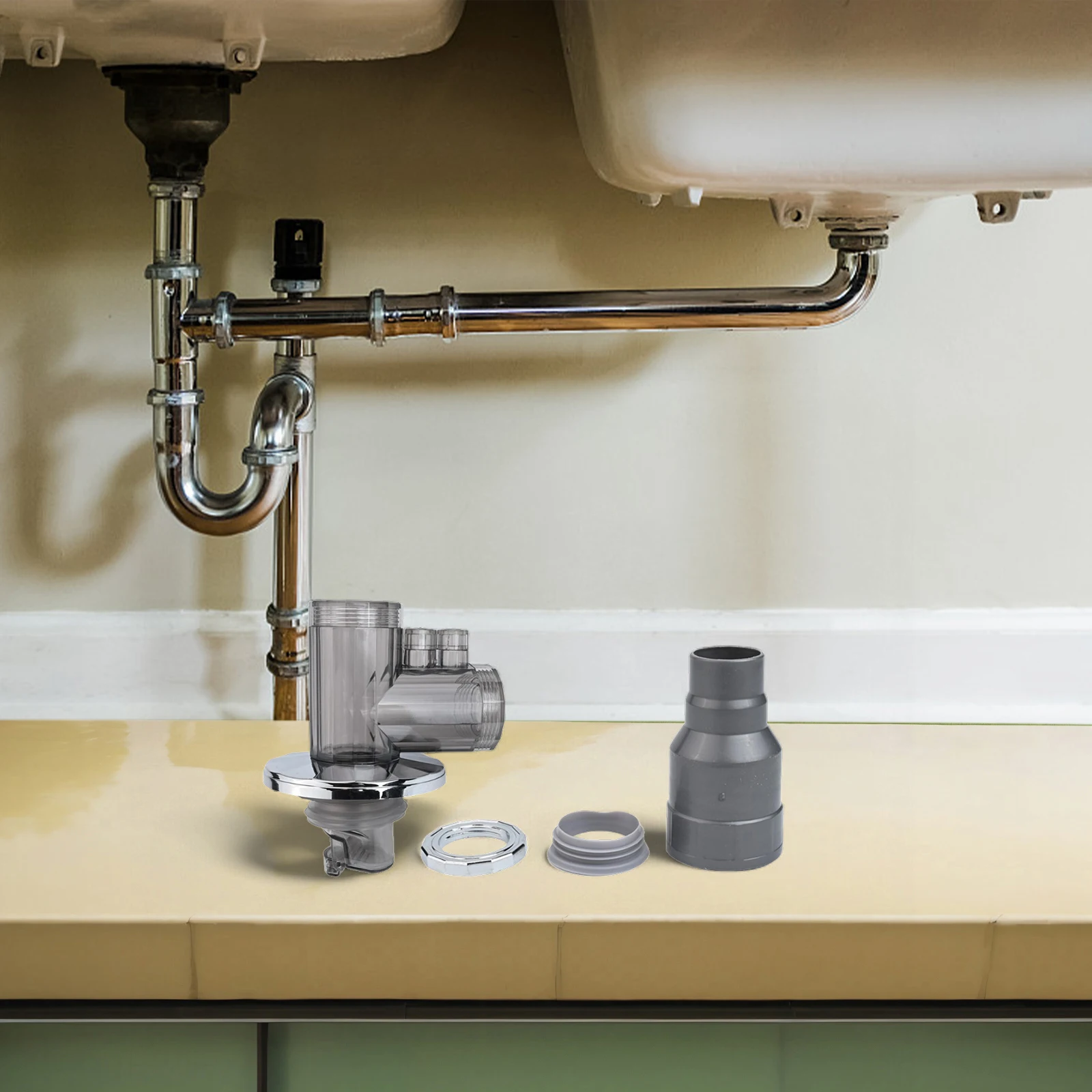 

Дренажные решения 50 Монтажный комплект для кухонного сливного соединителя диаметром 75 мм Легкая установка для использования в дома и на кухне