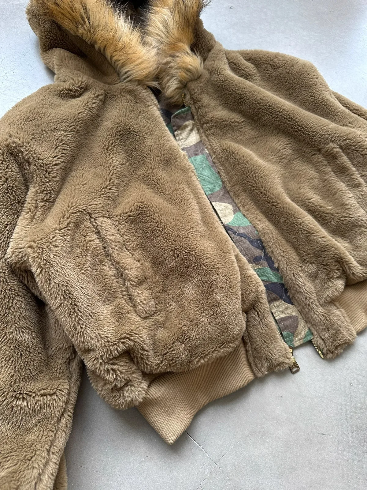 Men s Winter Coat Warm Double Sided Camouflage Jacket Thick Cotton Parka with Fur Collar Outdoor Military Style Trench Coat