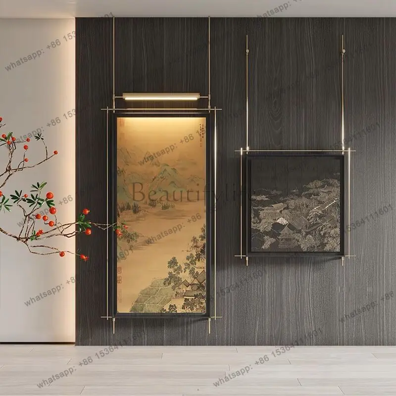 New Chinese-style hanging paintings, antique metal boom decoration club, advanced installation paintings