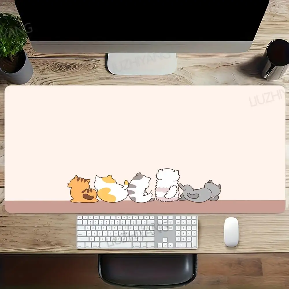 

Коврик для мыши с милым котом XL, компьютерные аксессуары, офисные игровые настольные коврики, резиновые противоскользящие коврики для игровой клавиатуры, коврики для мыши XXL, настольные коврики 40X90
