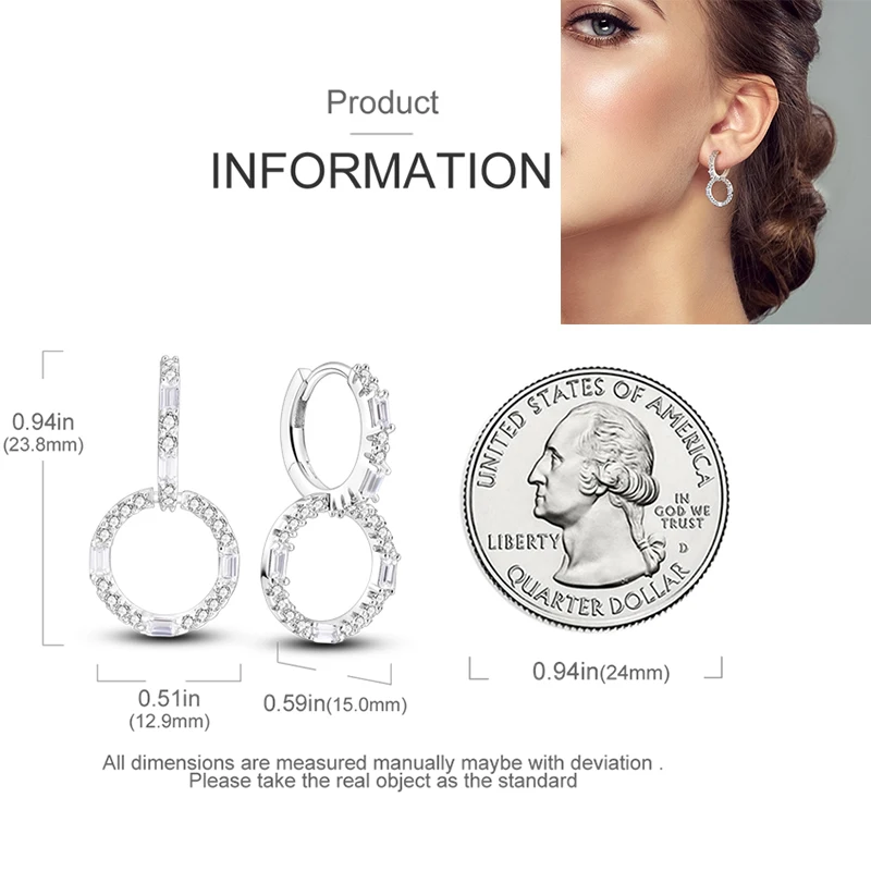 Original 925 Sterling Silver Eardrop Earrings Simple Snake Bone Pattern Hoop Earrings For Women Wedding Birthday Gift