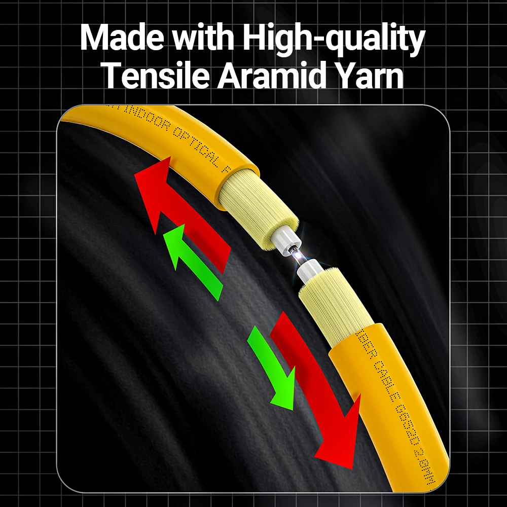 AMPCOM SC to SC UPC Fiber Optical Patch Cable Singlemode Simplex SMF 9/125μm Single Mode Bend Insensitive 2.0mm Fiber Optic Cord