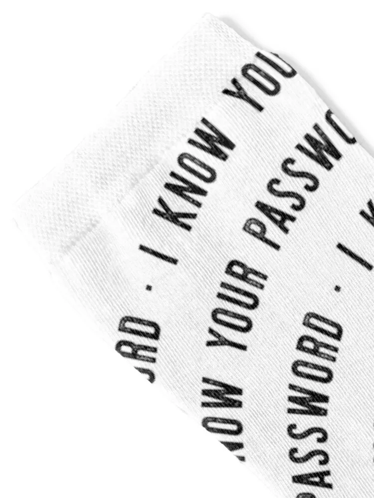 I Know Your Password Socks floor valentine gift ideas new year new in's Designer Man Socks Women's