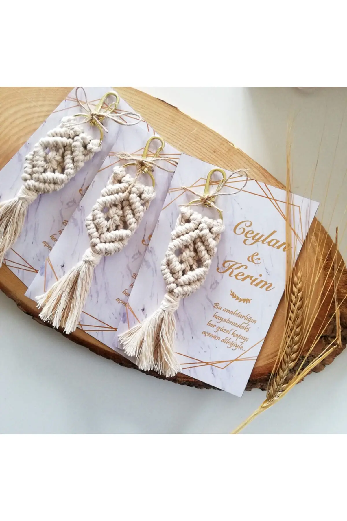

Macrame Keychain 50 Pcs Wedding Engagement Wedding Birthday Party And Events For Hediyeliklerle With You