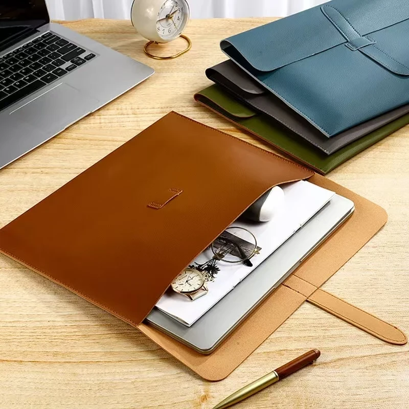 

A4 Thick Leather Document Bag, A4 Folder,Business Information Bag, School And Office Supplies, Storage Bag Back To School