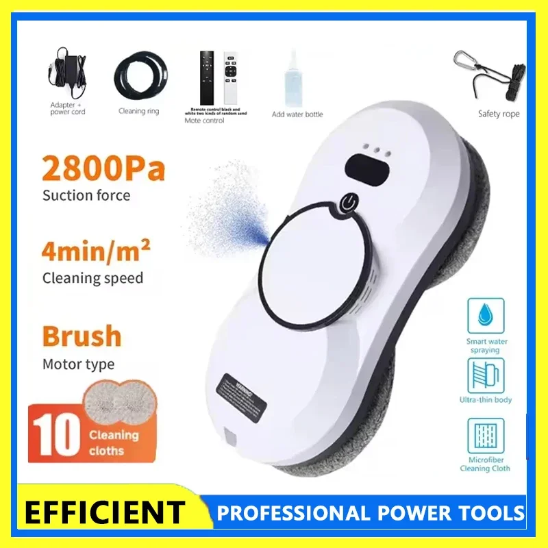 

Window Cleaning Robot Water Spraying Glass Cleaner Robot Automatic Window Cleaner Anti Fall