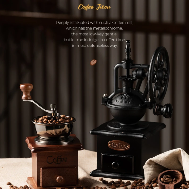 PARACITY Ferris Wheel Retro Manual Coffee Grinder Professional Barista Household Company Coffee Bean Grinder Coffee Accessories