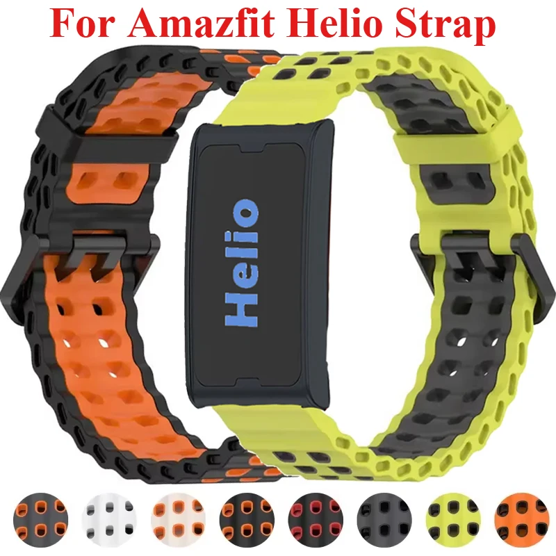 Für Amazfit Helio Armband Atmungsaktives 22 mm Silikonband für Amazfit Balance 2 1/Cheetah Pro/Rund/GTR4 3 2 2e 47 Bip 6 5 Armband