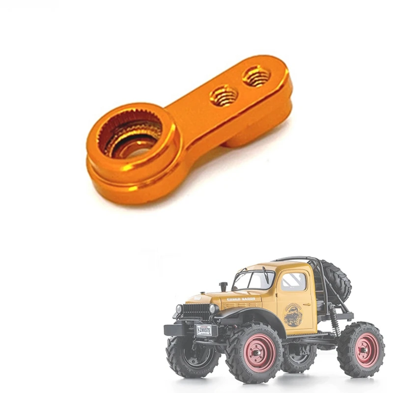 1 PCS Metal Servo Arm Servo Horn For FMS FCX24 1/24 RC Crawler Car Replacement Accessories ,Yellow