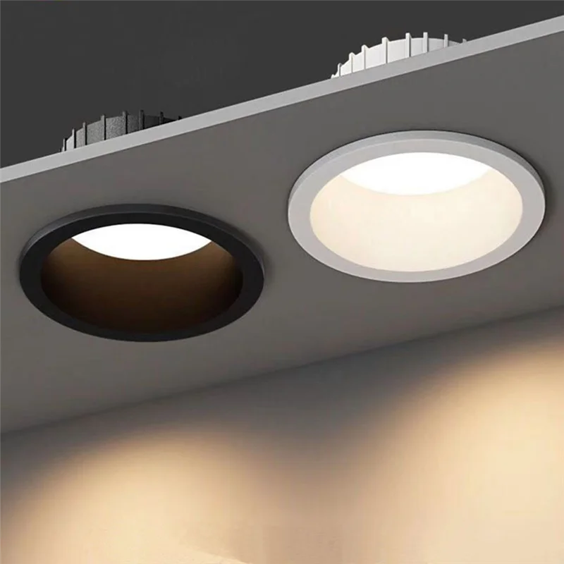 【Hot Selling】Round Anti-Glare LED Light Recessed Downlight Ceiling Light Spotlight Suitable For Indoor Lighting