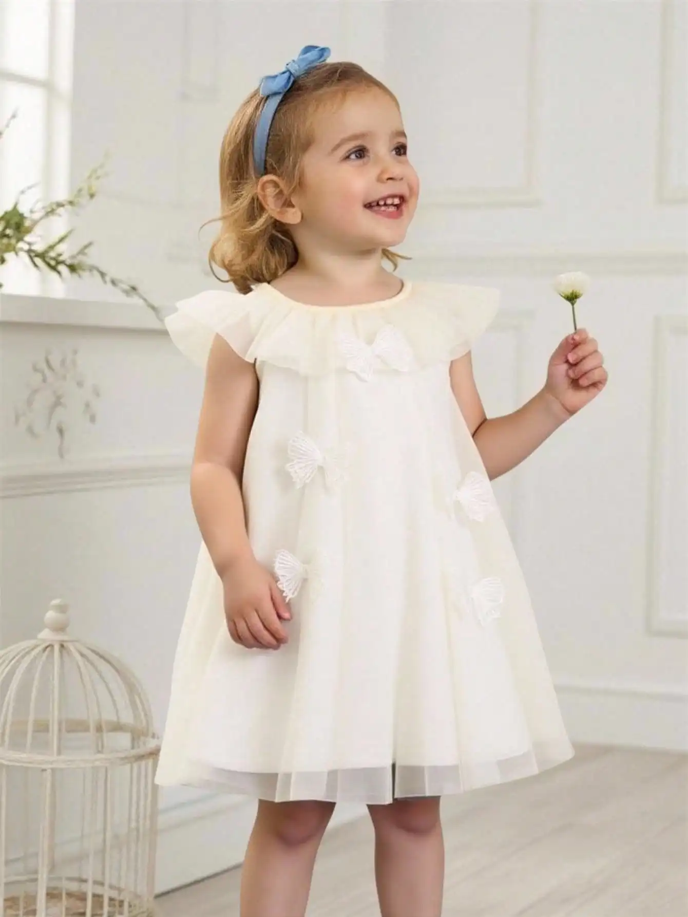 

Baby Girl's Embroidered Sleeveless Dress