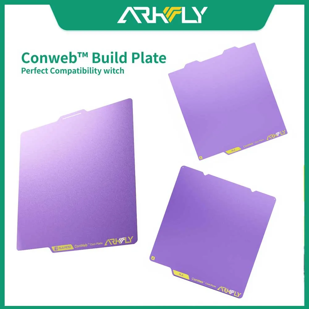 

Phaetus Двусторонняя текстурированная рабочая пластина Arkfly Cobweb Cool Plate Пружинная сталь для Bambu Lab P1 X1 A1 mini H2D Для Creality K1C