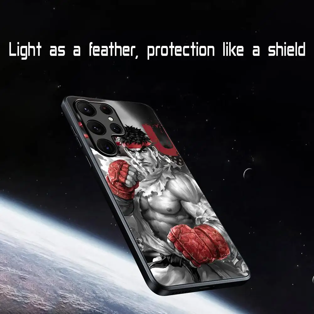 เกมStreet Fighterเคสโทรศัพท์สําหรับSamsung Galaxy S25 S24 S23 S22 S21 S20 Plus Ultra Note20 นุ่มสีดํา