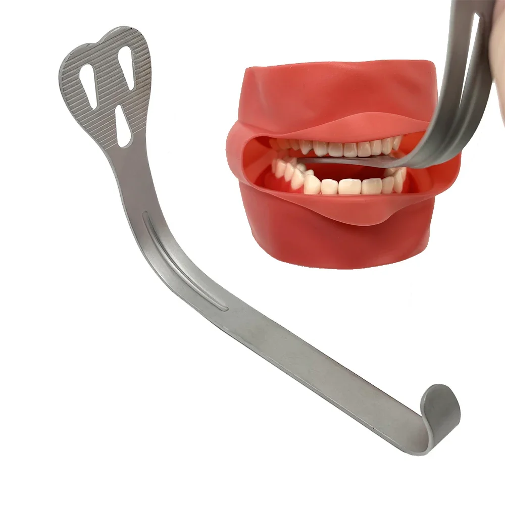 

Ретрактор для языка из нержавеющей стали, стоматологический хирургический инструмент для изоляции языка, ортодонтических и реставрационных процедур