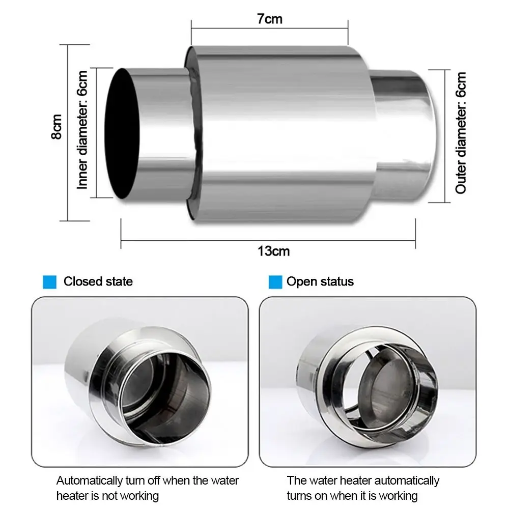 New Stainless Steel Flue Extension Tube Diameter 6CM Round Chimney Pipes Fireplace Chimney Rain Caps Wood Stove