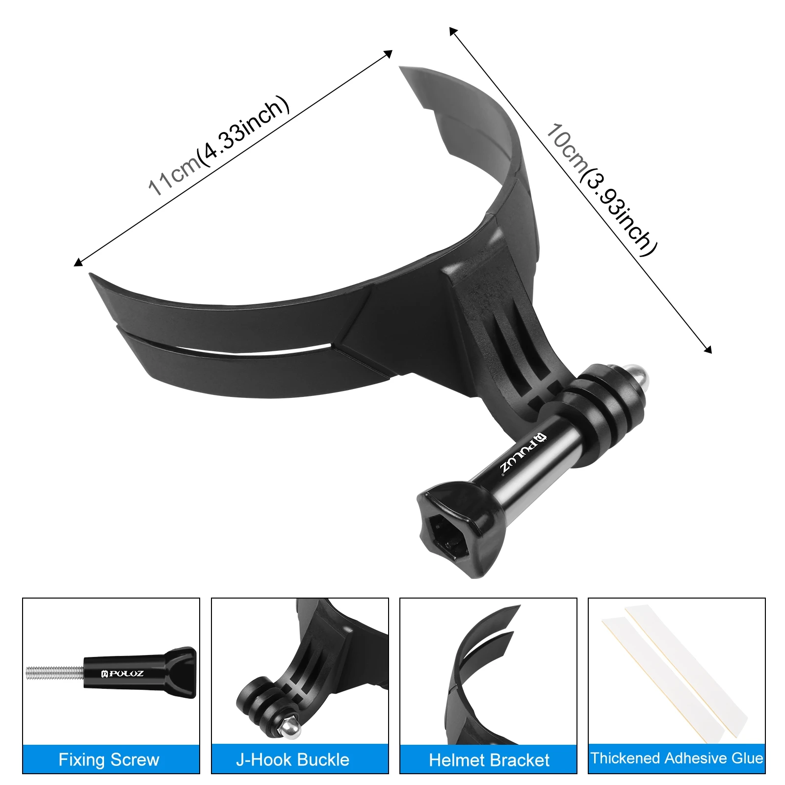 PULUZ Bending Action Camera Motorcycle Helmet Chin Mount for Action Camera