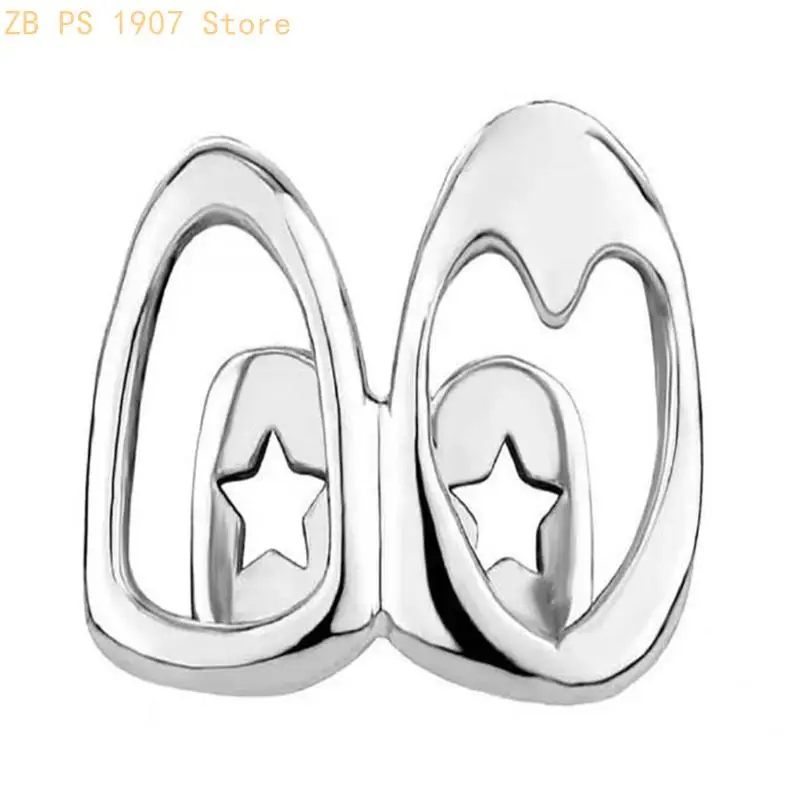 Unique Hollow Heart Designs Teeth Fashion Accessories Decoration Portable for Enhancing Your Fashion Statement Pieces 55KA