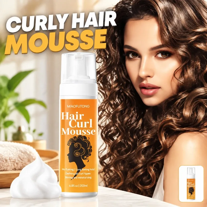 Curly Hair Mousse Moisturizing Post-perm Curl Care Styling Volumizing Shaping Elastin Modeling Setting Foam for Hairstyle