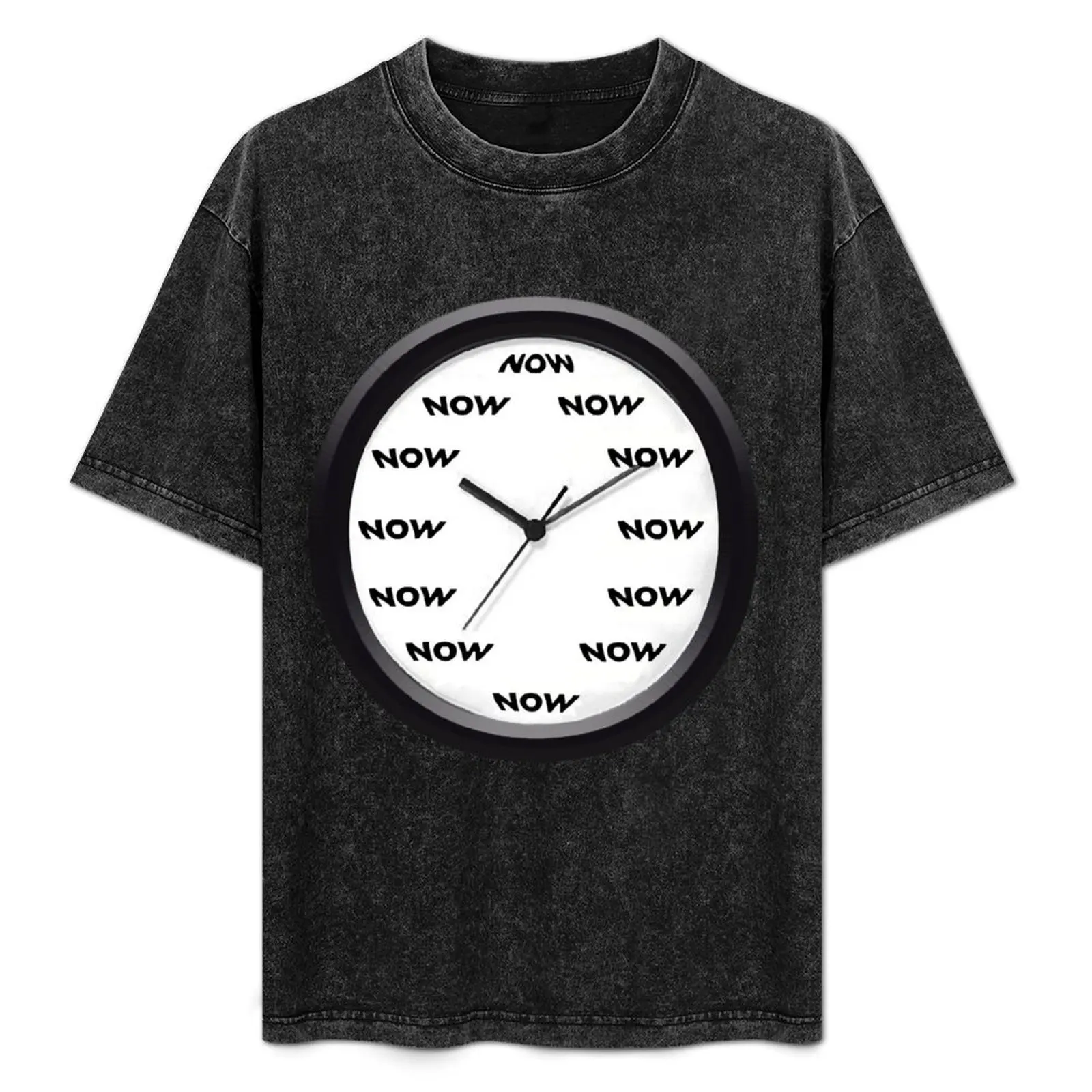 

NOW CLOCK T-Shirt Casual Loose Fit Short Sleeve T-Shirt