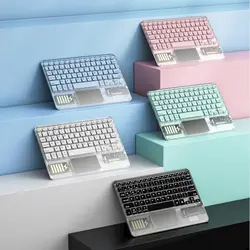 Russian Spanish Korean Transparent Bluetooth Keyboard For Android iOS Windows Tablet Wireless Backlit Keyboard For iPad 10th