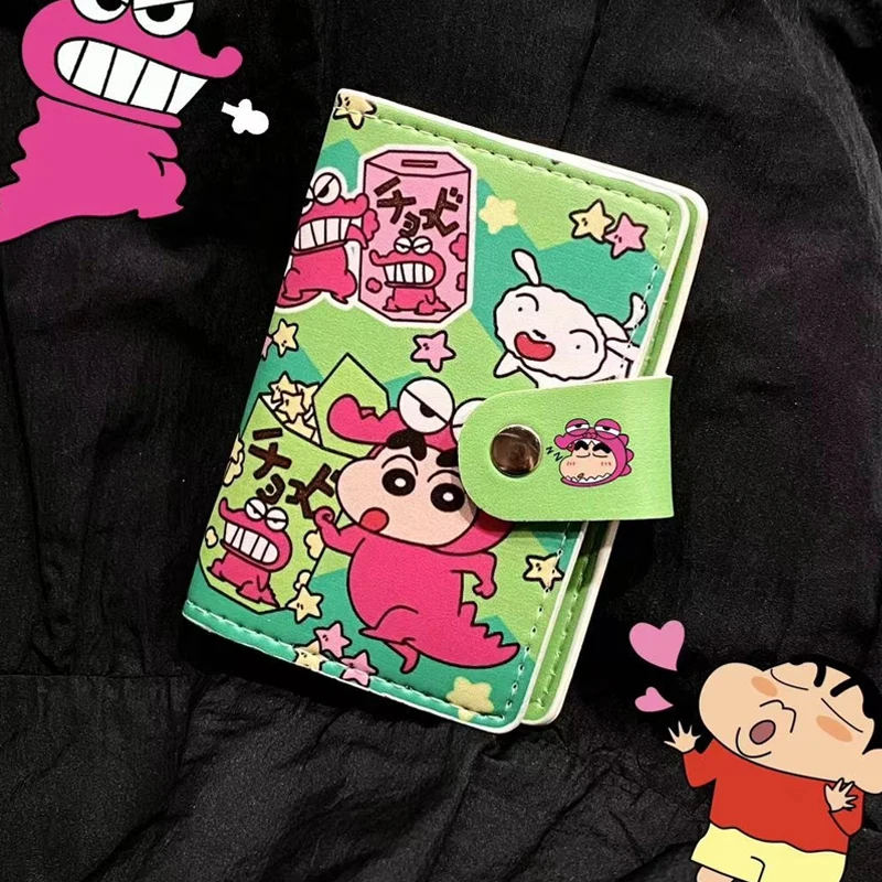 Paquete de tarjetas de Anime Crayon Shin Chan Crayon Shinchan, múltiples posiciones de tarjetas, almacenamiento de certificados, tarjetero para licencia de conducir, regalos