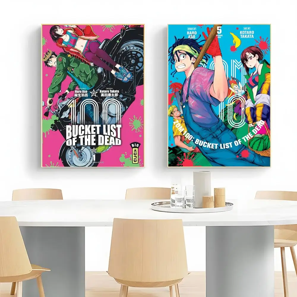 Zombie Anime Z-Zom 100 Bucket List of the Dead Poster Wall Art Print Decorative Mural Home Decor Gift Unframed