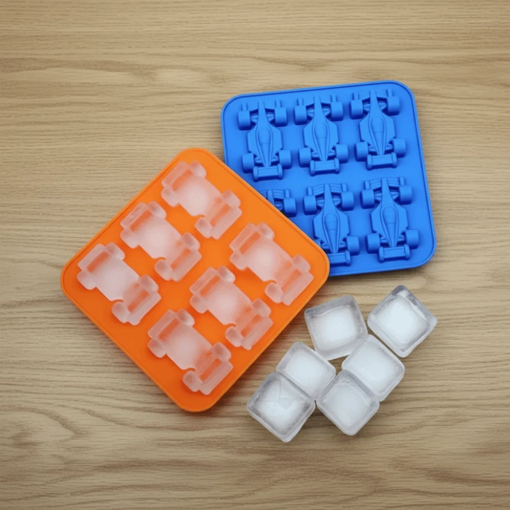 Household 6-Cavity Formula Racing Car Ice Mold Non-stick 3D 