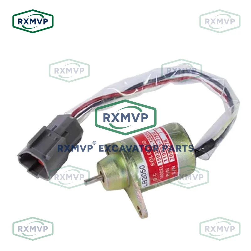 Excavator Stop solenoid For Hyu-ndai PC119233-77932 1503S-12S5SUC12S 12V  1503ES-24S5SUC12S 24V  R55  R60-7 DH55 DH60 PC40  PC50